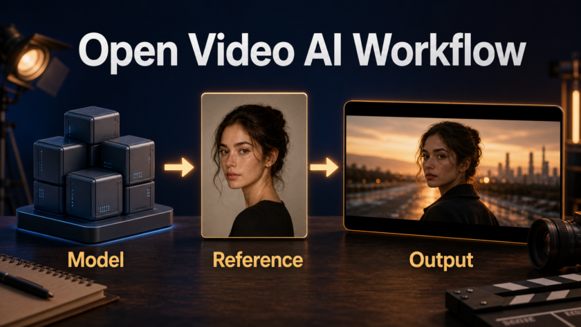 Wan2.2 A14B model, reference image, and final video workflow