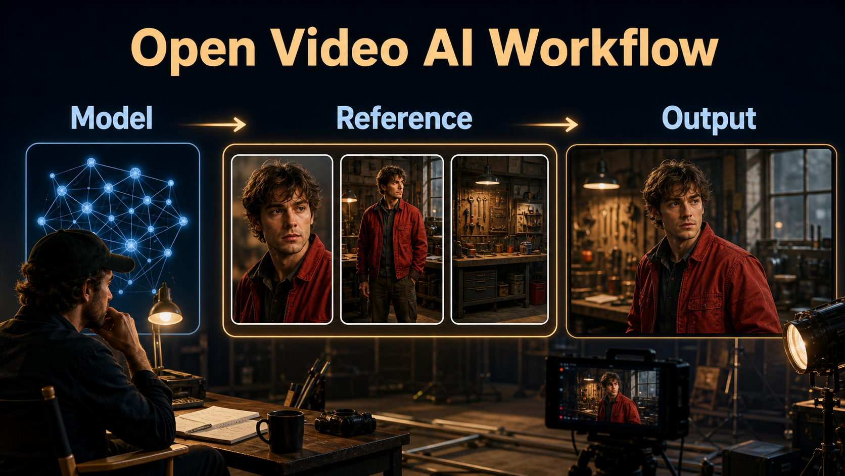 SkyReels-A2 model, reference pack, and coherent output workflow