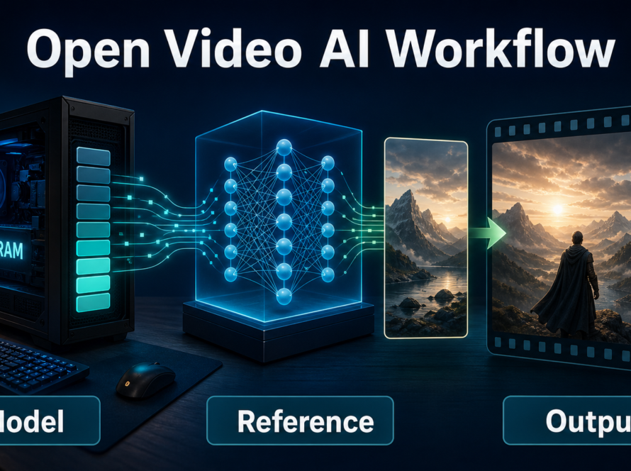 Low-VRAM open video AI workflow from local model and reference to output