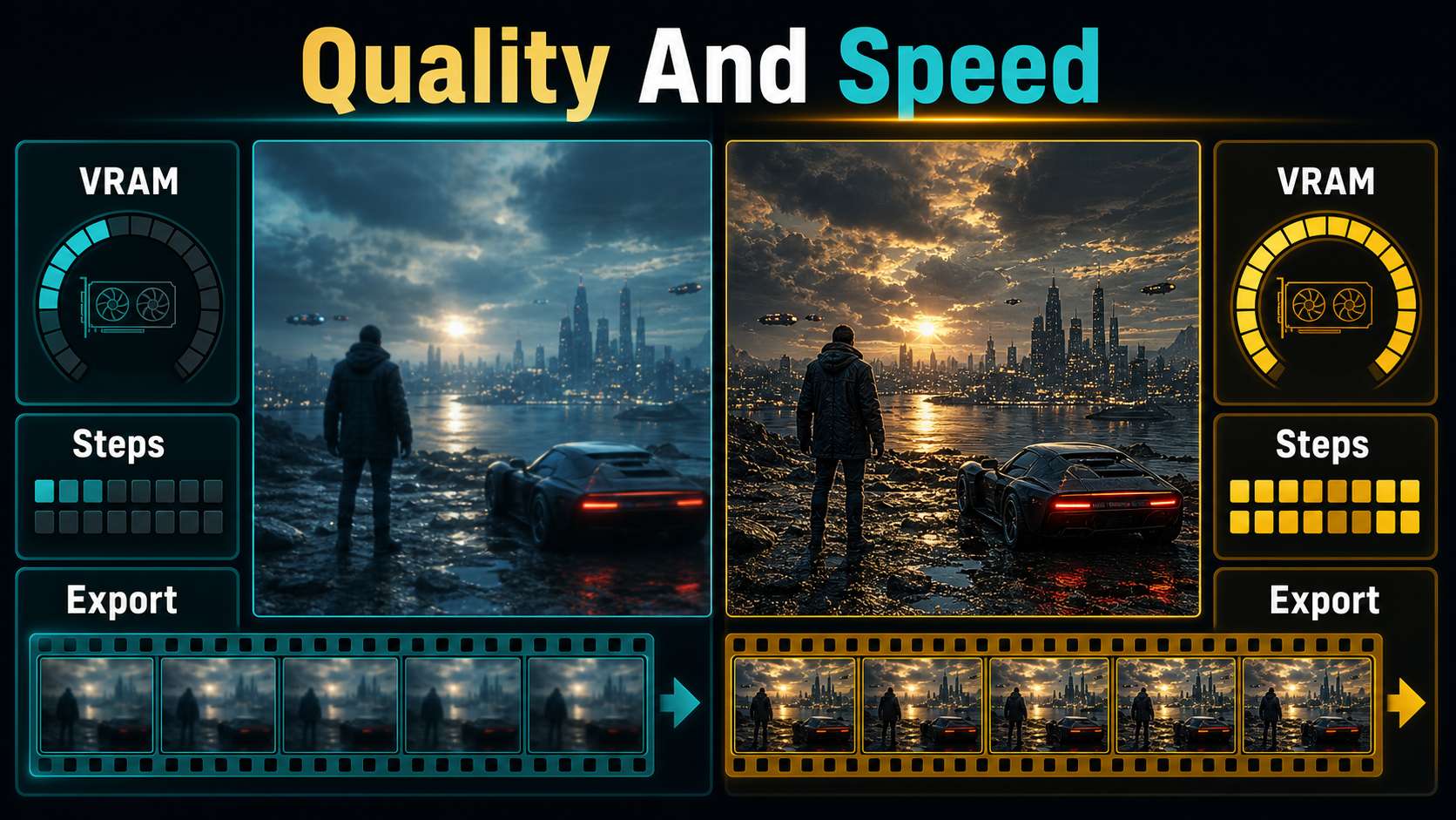 Wan2GP quality speed VRAM steps and export comparison