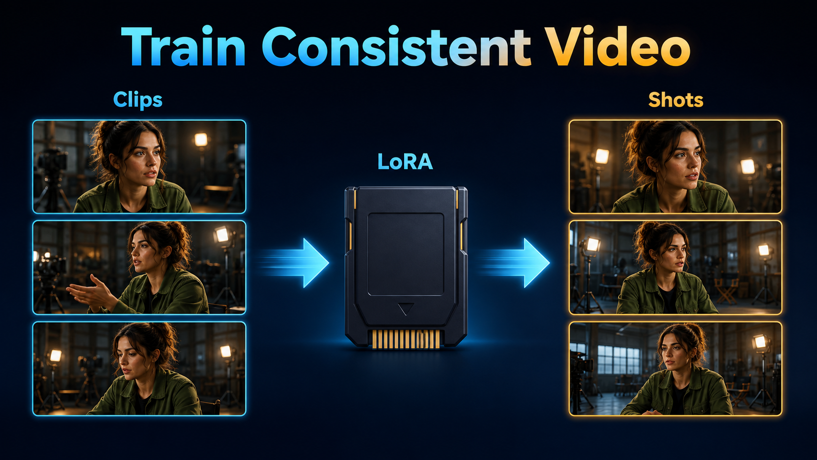 Wan2.2 LoRA workflow turning curated character clips into visually consistent video shots