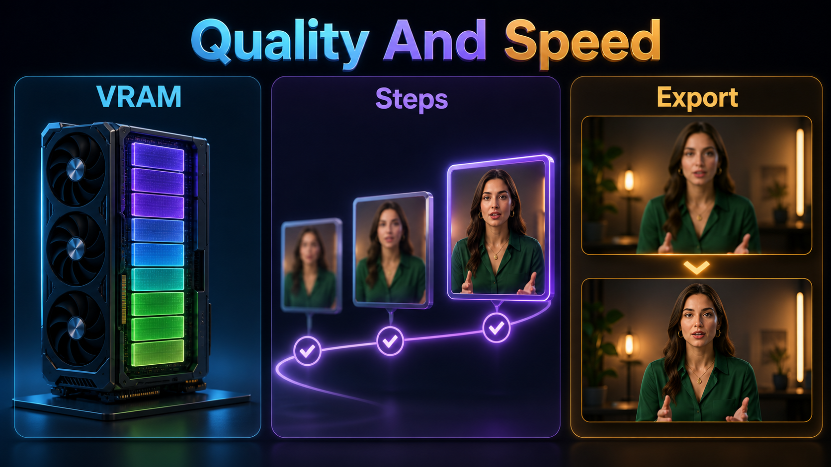 Wan2.2 LoRA quality and speed comparison using VRAM steps and export checks
