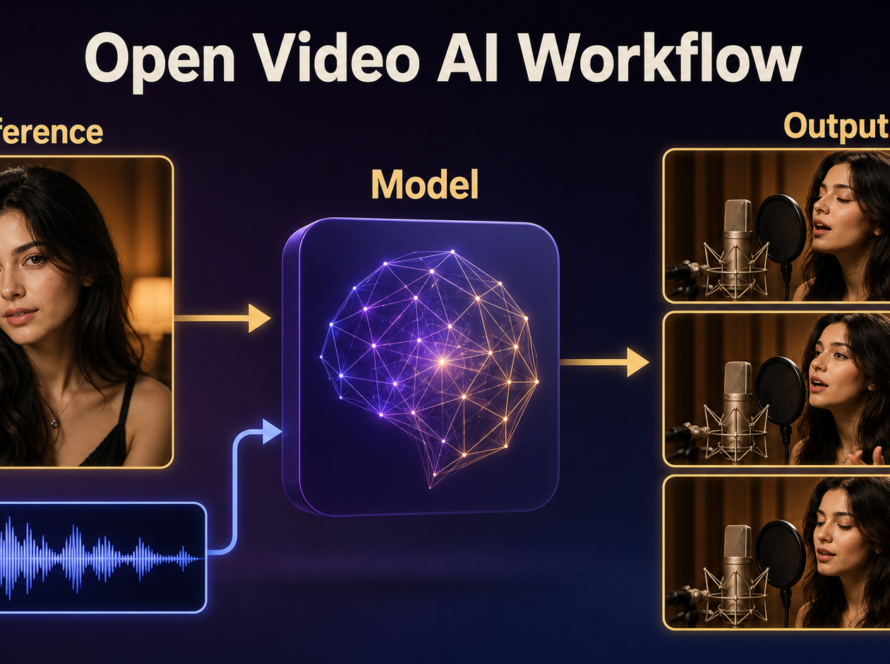 Wan2.2 S2V workflow from singer reference and audio to synchronized output frames