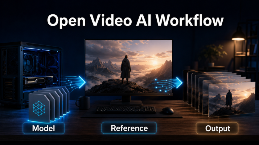 Local open-weight video AI workflow from model and reference to output